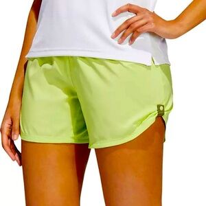 Adidas || Pulse Lime Green Pacer Snap Woven Training Active Shorts Sz L